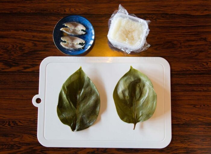 柿の葉寿司作り