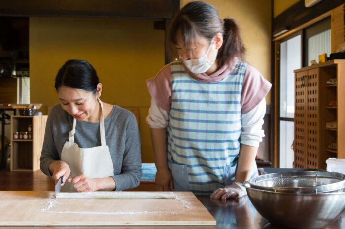 茶蕎麦作り
