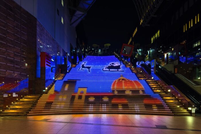 京都駅ビル　グラフィカルイルミネーションPlus クリスマスバージョン