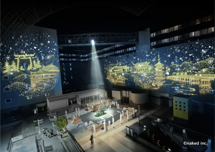 京都駅ビル　グラフィカルイルミネーションPlus クリスマスバージョン